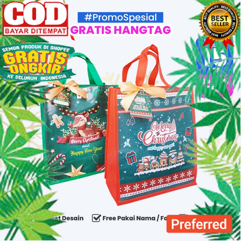 

Tas Natal Custom / Goodie Bag Natal / Christmas - Desain Kekinian// KOSTUM NATAL / POHON NATAL / AKSESORIS NATAL / HARI NATAL