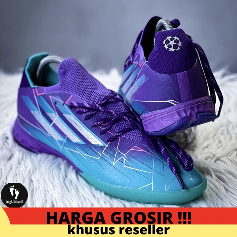 SEPATU FUTSAL SLIMFIT ADIDAS X SPEEDFLOW .1 CHAMPIONS (KAKI LANGSING)