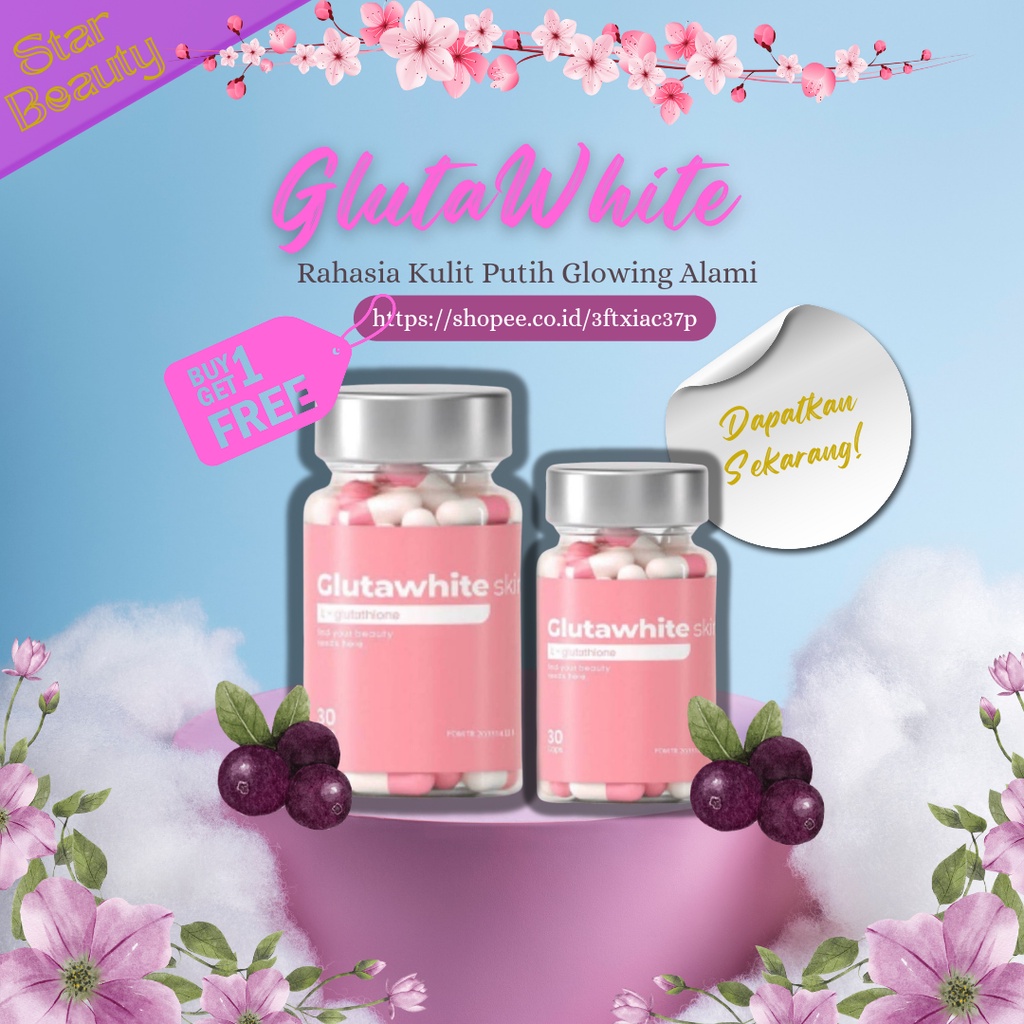 LANGSUNG KIRIM 30 KAPSUL GLUTAWHITE SKIN Pemutih badan herbal - Glutawhite original glutaindo - GLUT