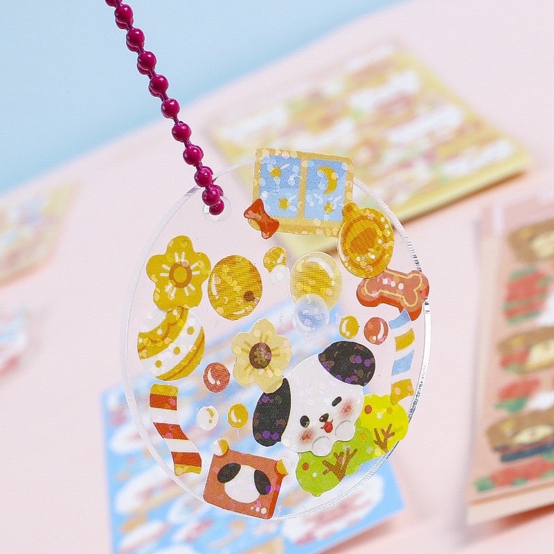 

17A. Stiker Murah DIY Keychain - Stiker Glitter - Stiker Lucu waterproof [thehanscorner]