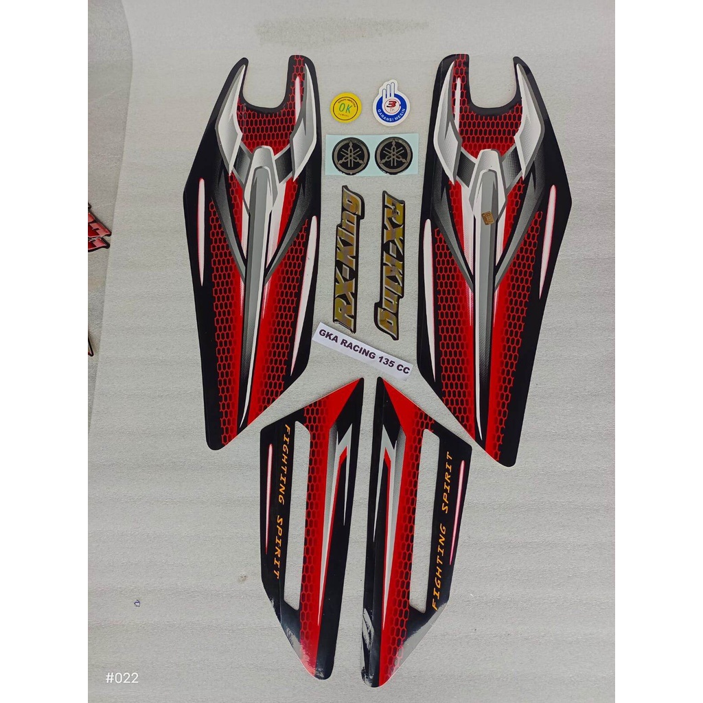 sticker striping rx king 2007 lengkap emblem