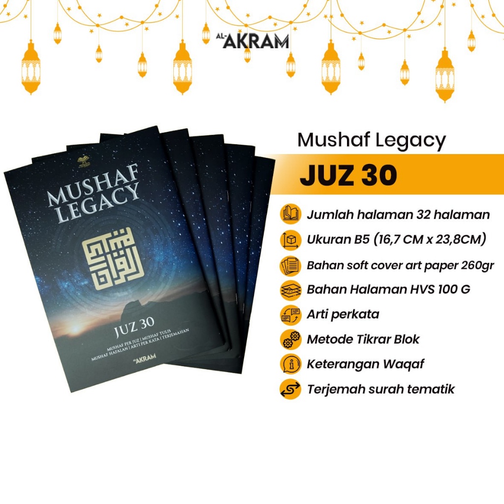 Mushaf Legacy (Mushaf Tulis) Mushaf Per Juz