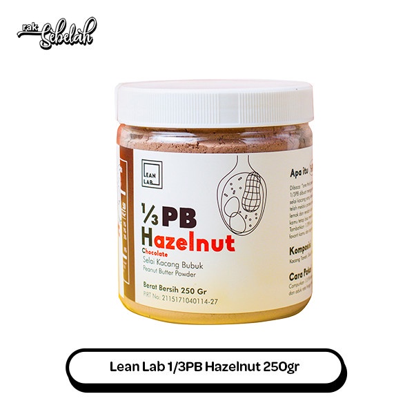 

COD Lean Lab 1/3PB Peanut Butter Powder Hazelnut 250gr Selai Cokelat Bubuk