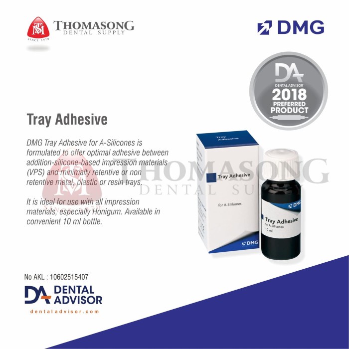 DMG Tray adhesive
