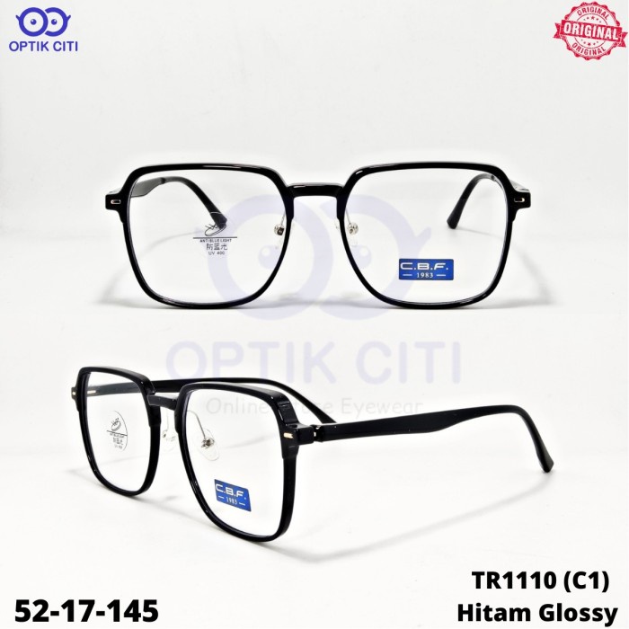 Frame Kacamata Pria Wanita Kotak CBF 1110 Original Ringan Lentur