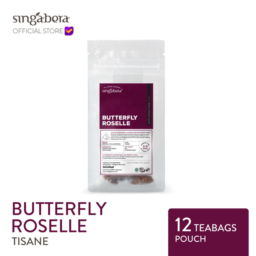 

COD Singabera Tea & Tisane Butterfly Roselle–Herbal infusion–12 teabag
