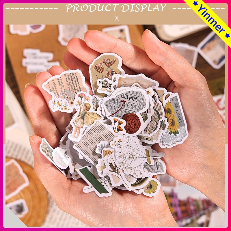 

COD✨Stiker Buku ，Besar Tangan Retro ，Stiker Ins ，Nostalgia Dekorasi Buku Catatan ，Stiker Hati， Anak Perempuan-Yinmer