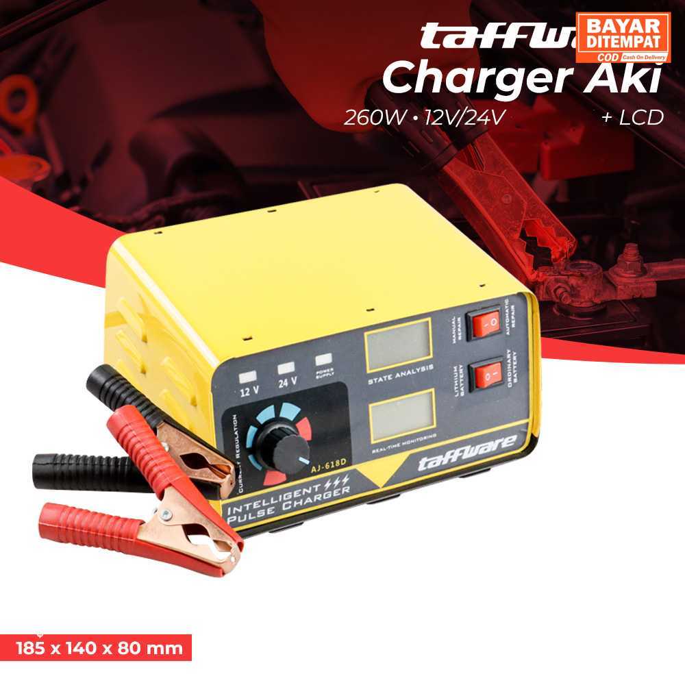 ( ORI ) Taffware Charger Aki 260W 12V/24V + LCD Display - AJ-618D