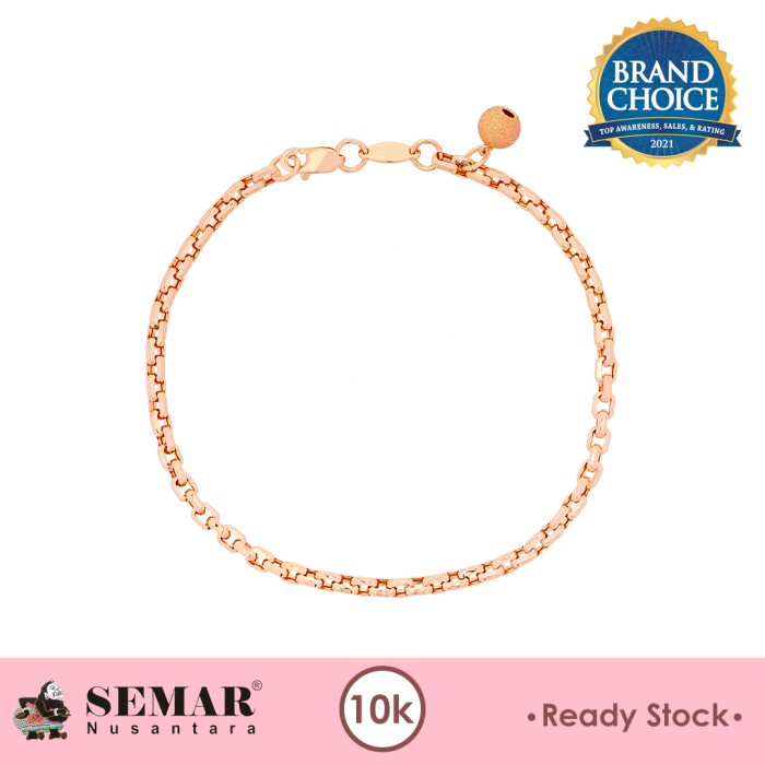 Gelang Emas Hollow Niki Chain Gold 10K Semar Nusantara