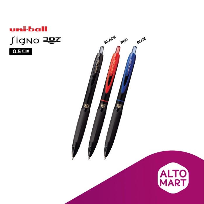 

Uni Ball Signo 307 UMN-307 Gel Pen 0.38 0.5 0.7 mm Pulpen Uniball - 0.38 mm, RED