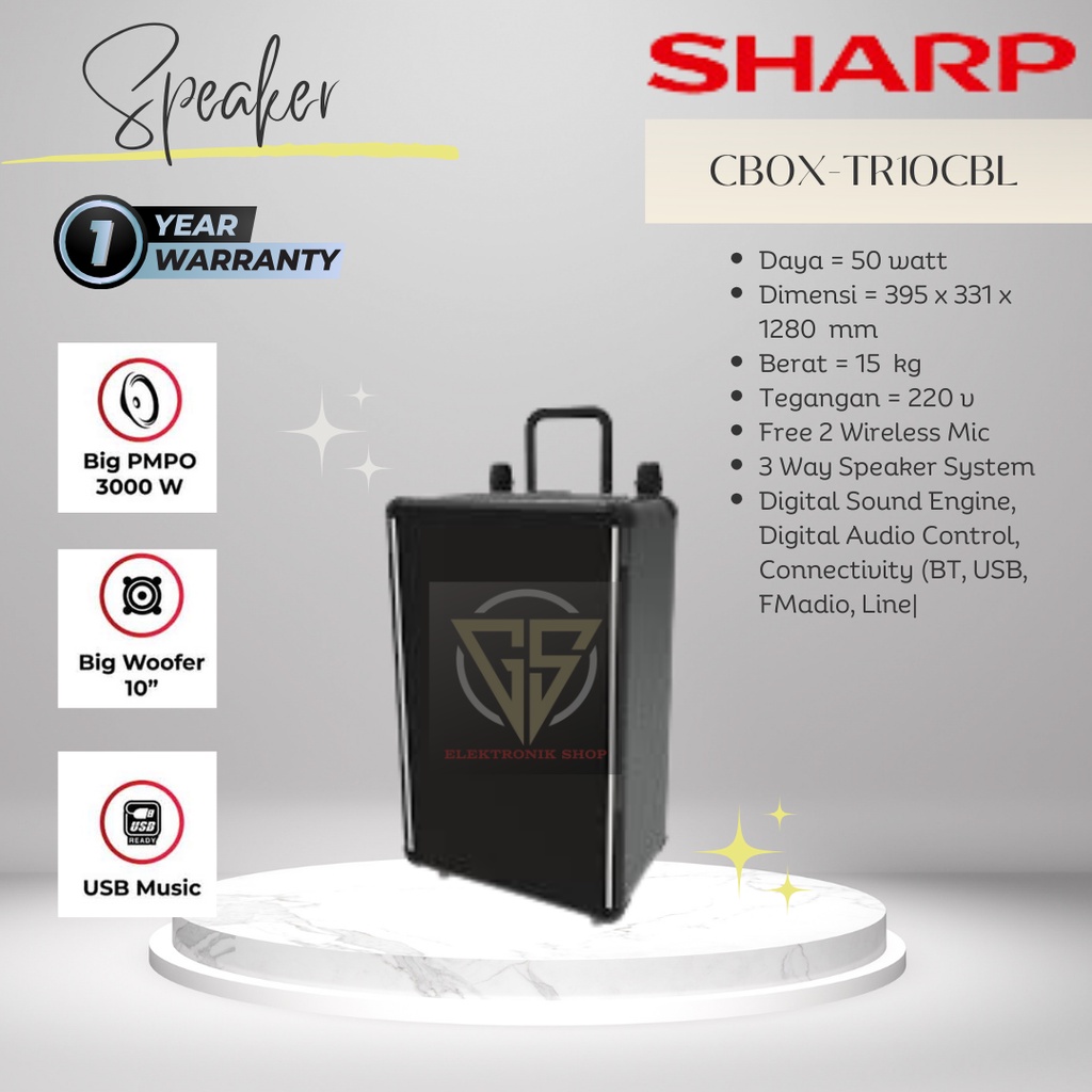 Speaker trolly Sharp CBOX-TR10CBL