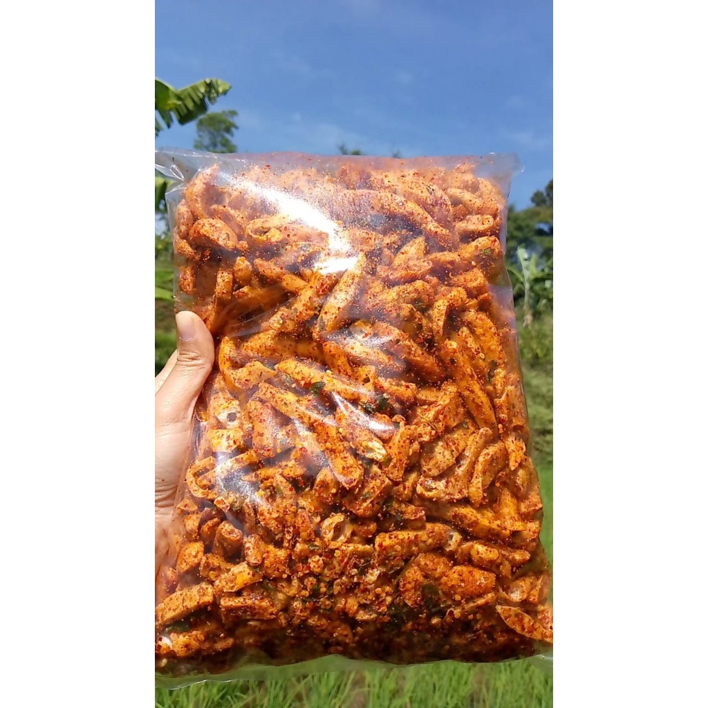 

Basreng pedas daun jeruk 1 KG