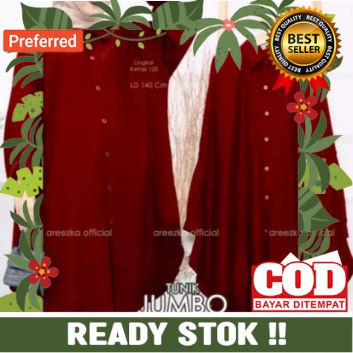 PROMO  TUNIK MUSLIM POLOS JUMBO/TUNIK WANITA TERBARU KEKINIAN/TUNIK JUMBO/TUNIK TERLARIS/BAJU ATASAN