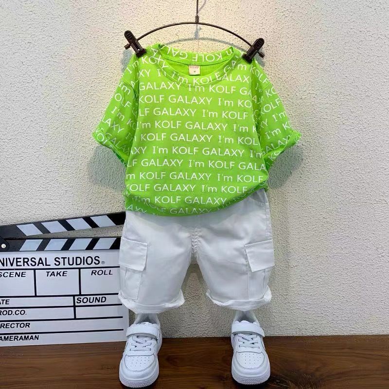 New Cartoon Tie Dyed Heavy Industry Breathable Short sleeved T-shirt Top