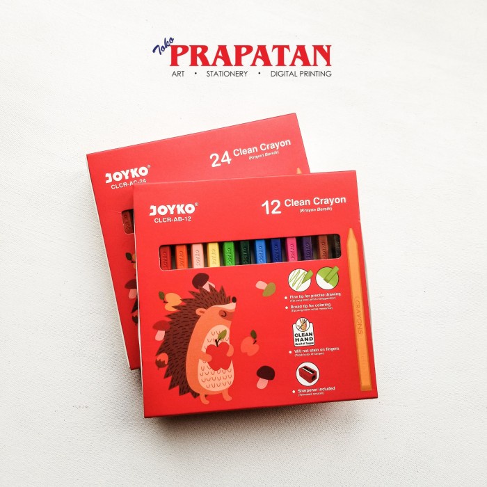 

FM - BEST SELLER Joyko Clear Crayon 12-24 Warna CLCR / Krayon Bersih - 12 Warna