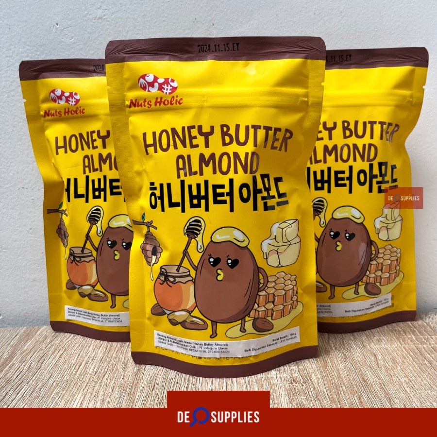 

Nuts Holic Honey Butter Almond 180gr - Kacang Lapis Madu Nutsholic 180 gr