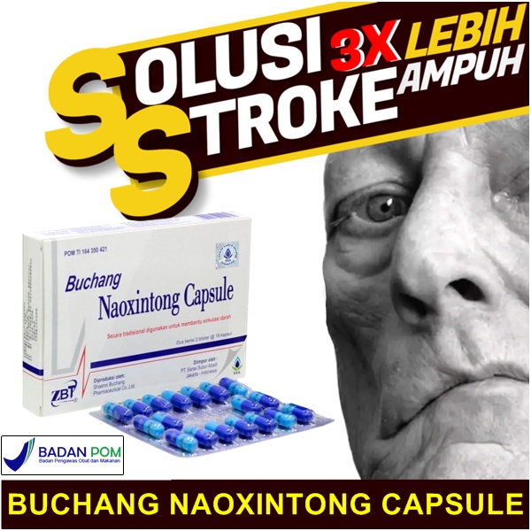 Buchang Naoxintong Capsule Obat Struk Cina Paling Ampuh Lancarkankan Perdaran Darah