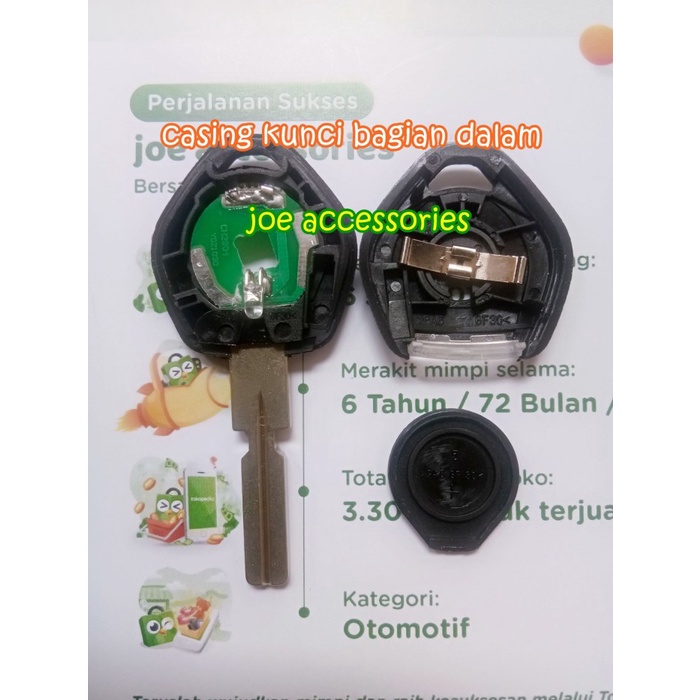 Casing Kunci Remote Key BMW E34 E36 1 Tombol Lampu