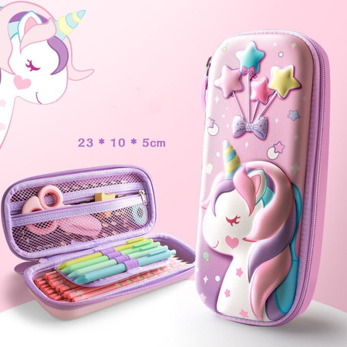 

FM - BEST SELLER Tempat Pensil 3D / Pencil Case Cute Box Unicorn Kawaii Stationery - New Unicorn