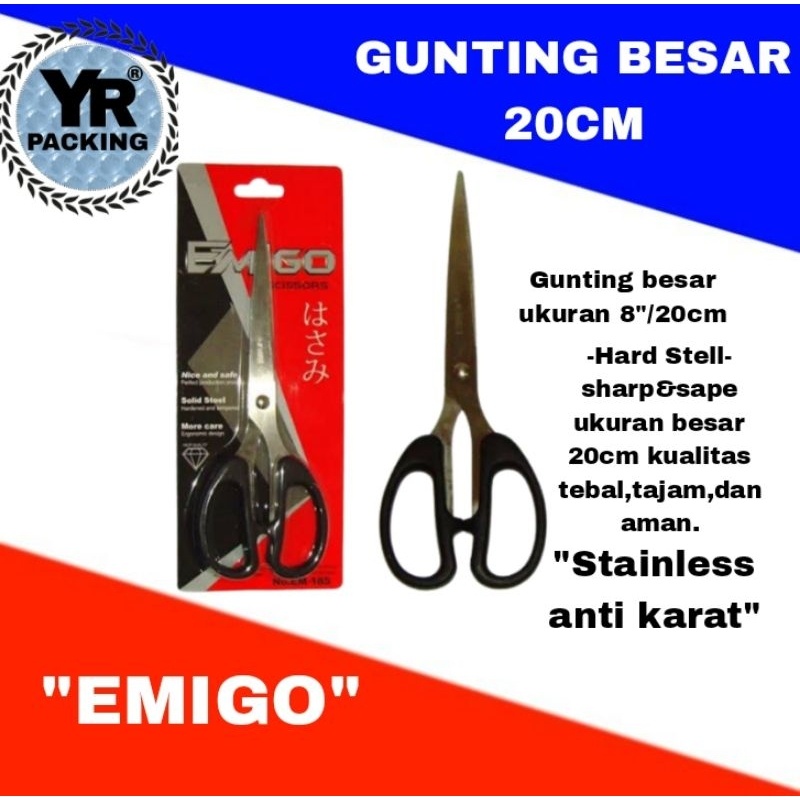 

gunting besar ukuran 8"/20 cm tebal dan tajam