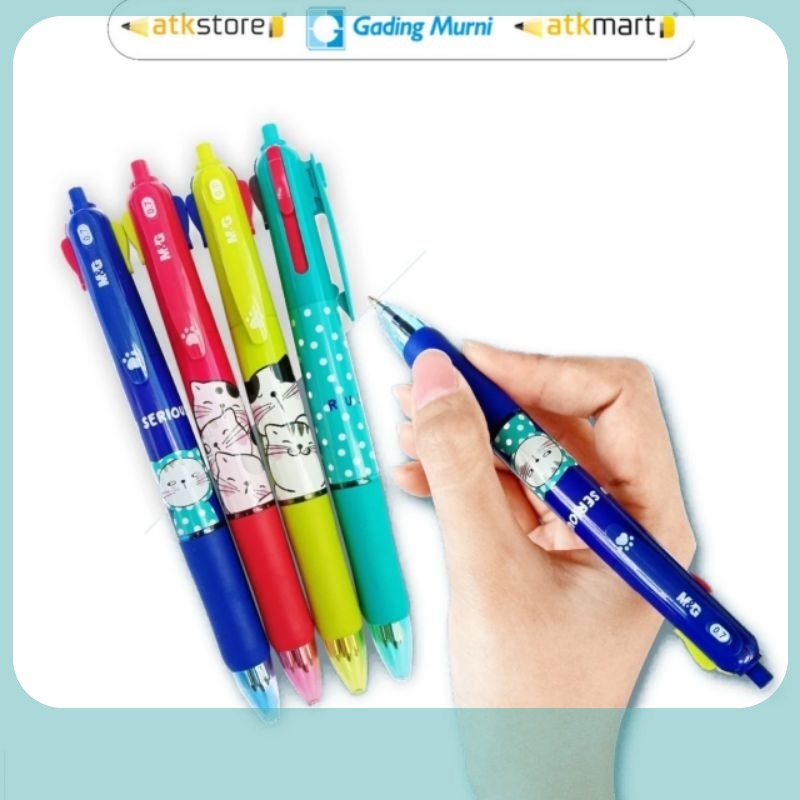 

M&G Ballpoint Pen 0.7mm 4 in 1 - Bulpen Pulpen Cetek Semi-Gel 4 Color ink 0.7 mm Super Smooth / Pulpen Pena 4 Warna Multifungsi
