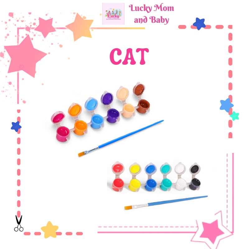 

[LMB] Cat Lukis / Akrilik / Acrylic Paint Set 6 Warna / Cat Akrilik Kanvas Lukis Canvas Paint Acrylic Color 3 ml