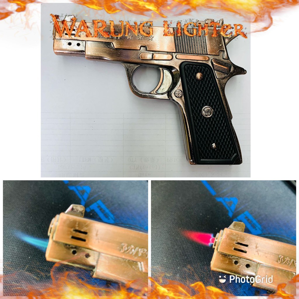 KOREK API GAS MODEL PISTOL GOLD ROSE BARETTA