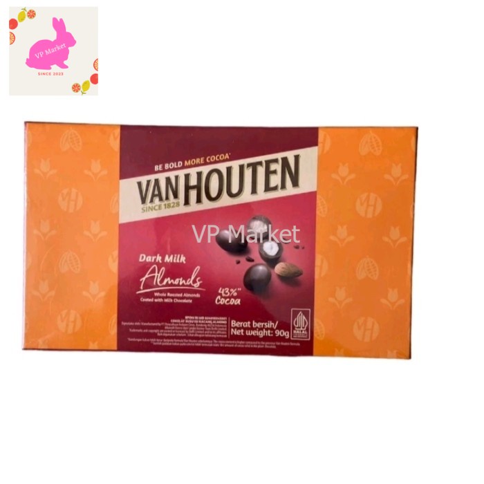 

Van Houten Dark Milk Almond Chocolate Dragees 90 gr Impor