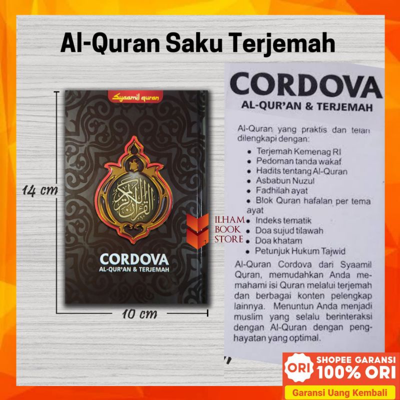 A6 | Al-Quran Terjemah Cordova A6 HC Quran Saku Kecil Original | Alquran Saku Murah | Al-Quran Kecil