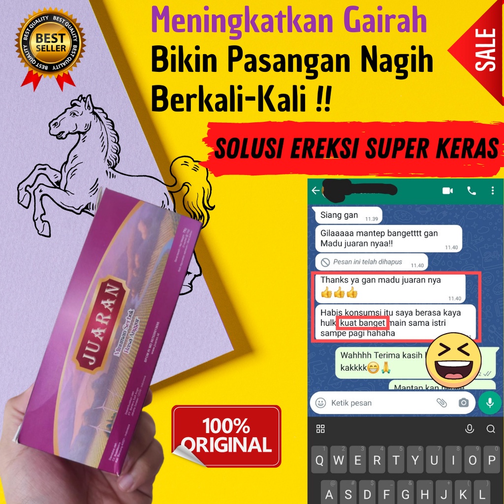 [AGEN RESMI PEKANBARU] JUARAN Herbal Obat Kuat Minuman Suplemen Pria Juaran Obat Herbal
Juaran Obat 