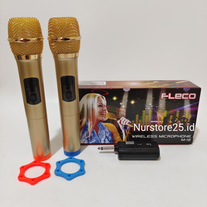 Cod MICROPHONE WIRELESS FLECO KARAOKE M-12/M-13 MIC WIRELESS FLECO KARAOKE/WIRELESS MICROPHONE M-12/