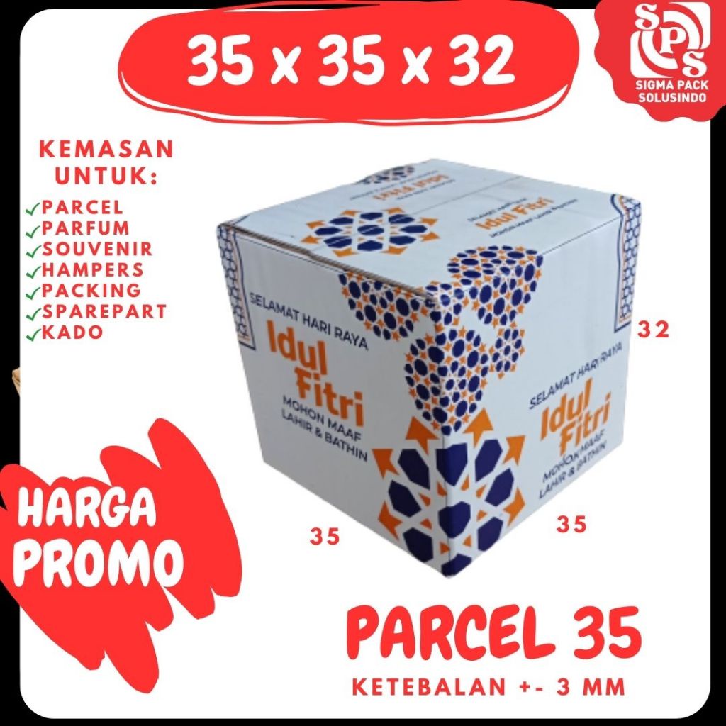 

Kardus Parcel 35 35x35x32 A1Box Ied Mubarok Dus Idul Fitri Lebaran Packing Kotak Kemasan Karton