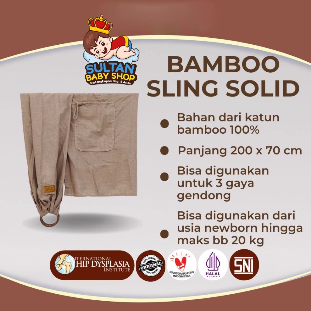 GENDONGAN BAYI - GENDONGAN JARIK RING SLING M SHAPE-CUDDLEME BAMBOO SLING SOLID SULTAN BABY SHOP