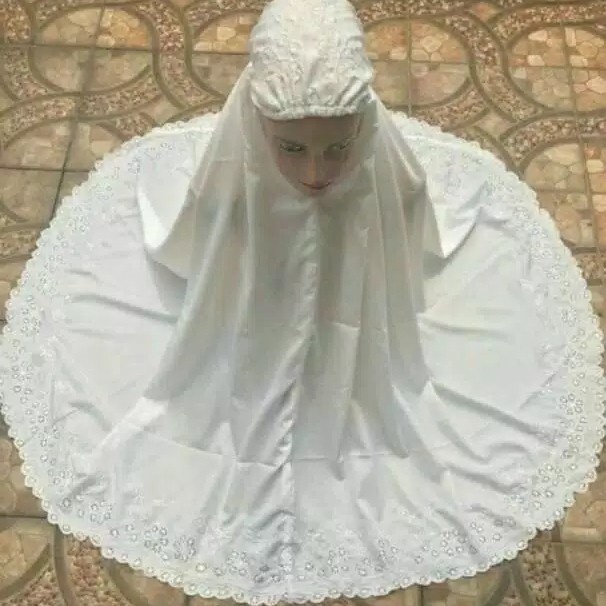 Mukena Bordir Padang - Putih Tulang