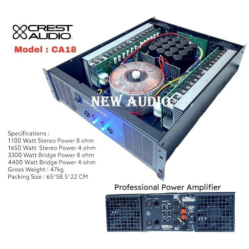POWER AMPLIFIER CREST AUDIO CA18/CA 18 BODY PANJANG