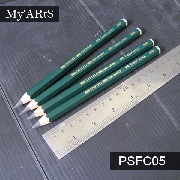 Faber Castell Graphite Pencil 9000 Jumbo SATUAN Pensil Grafit Sketsa Gambar Besar