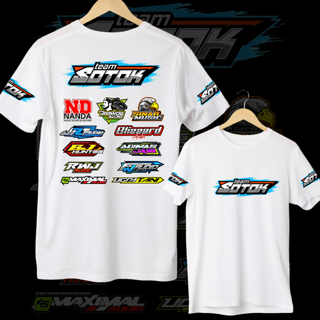Kaos sound system TEAM SOTOK MANAGEMENT Baju Kaos pria warna putih