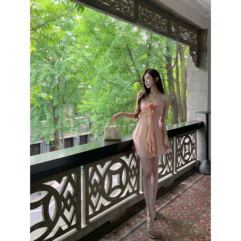 hot sale dress mini ds-2367 babydoll dress wanita hot renda lace bunga seksi sling