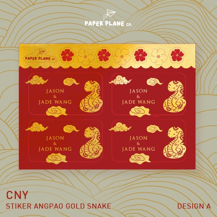 

Sticker Seal Angpao Imlek 2025 Year of Snake - Gold A
