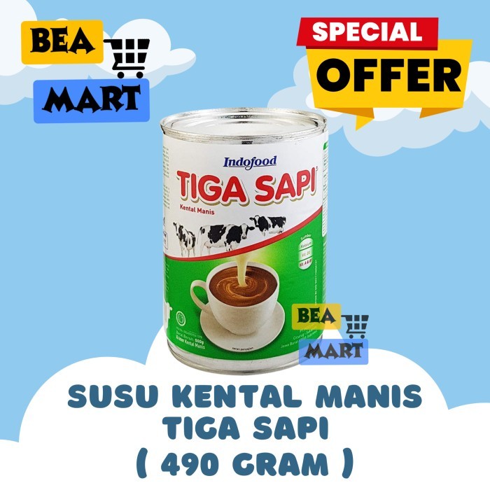 

Susu Kental Manis Tiga Sapi 490 gr | SKM Kaleng Can 490gr gram