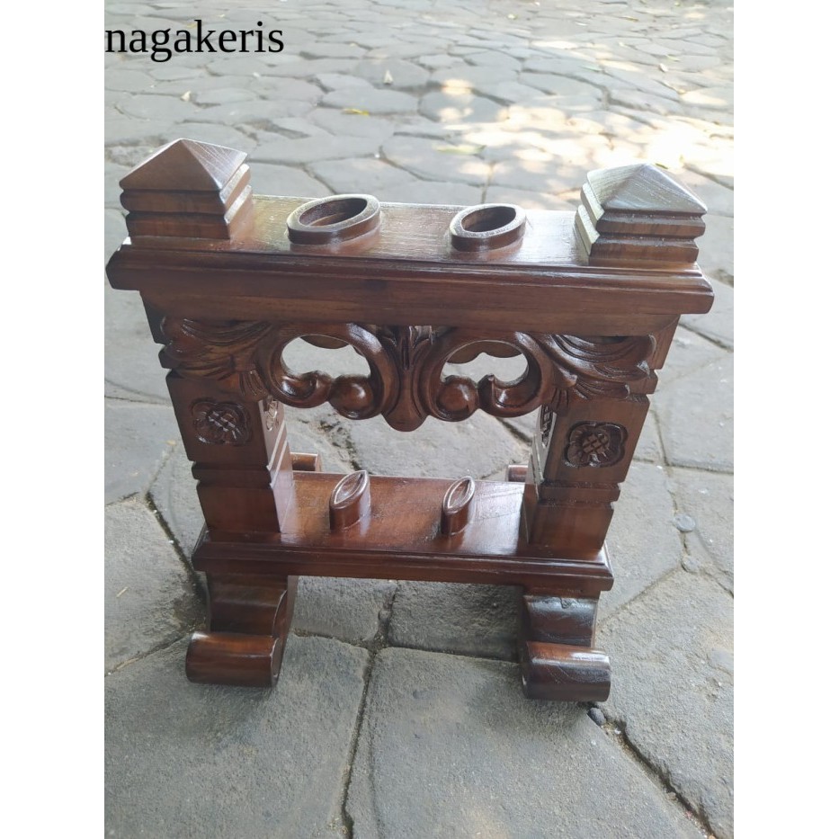 

Jagrak keris patrem Bahan kayu jati Ukiran minimalis Isi 2 terlaris murah