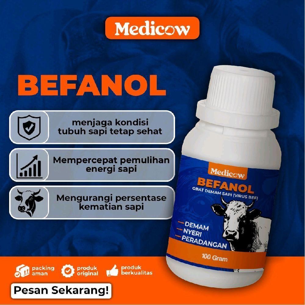 Medicow Befanol Obat Demam Sapi (BEF) 100 gram | obat sakit sapi | obat sapi sakit