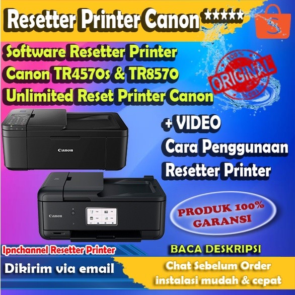 Resetter Canon TR4570s - TR8570 Unlimited Reset Printer Canon