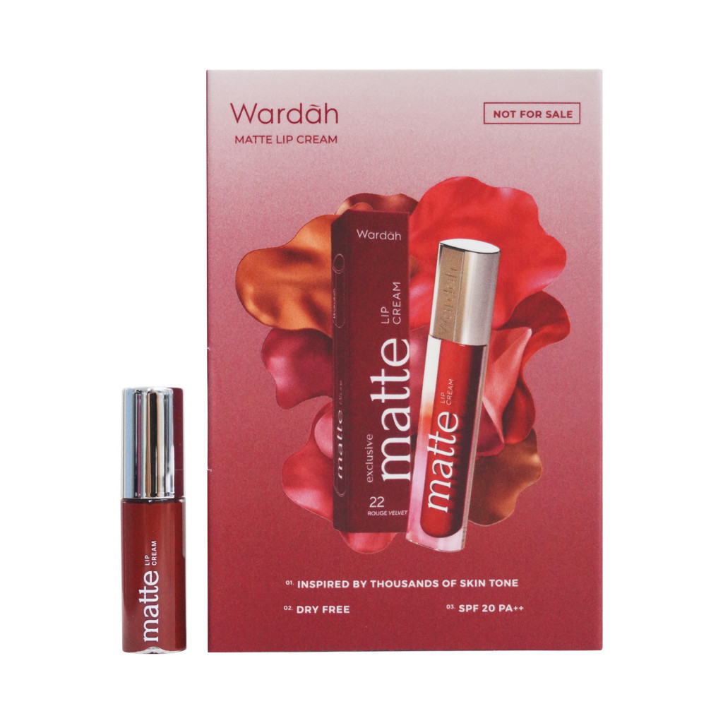 [Gift Not For Sale] NFS Wardah Matte Lip Cream 22 Rouge Velvet 1.2g