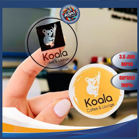

KOPO SBV 2-7 Print Cetak Stiker Logo Olshop Custom Sticker Label Makanan Anti Air Free Desain