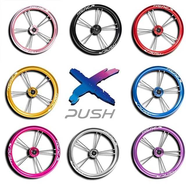 XPUSH Wheelset Velg Rims 12 Inch Premium untuk Pushbike Balance Bike, Bahan Alloy Racing, Ringan dan