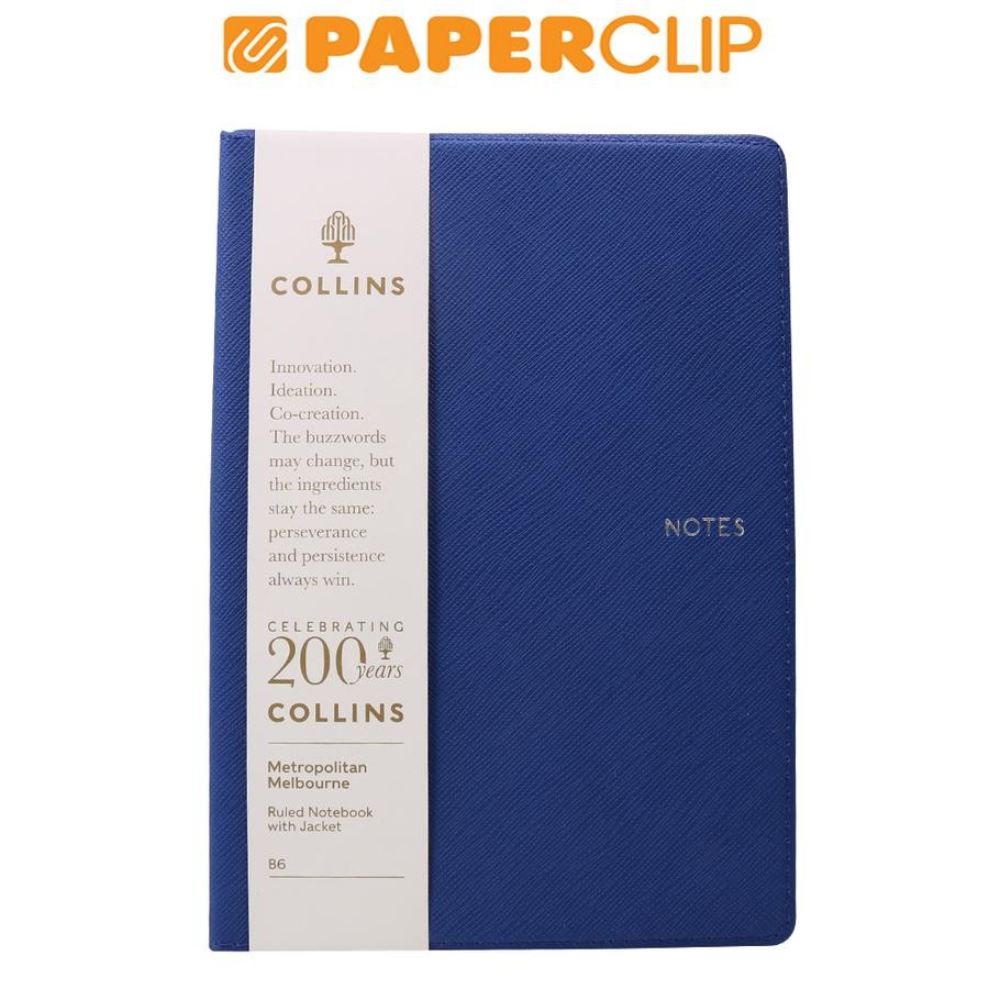 

NOTEBOOK B6 COLLINS METROPOLITAN MELBOURNE ML1B6R.58 RULED - INDIGO