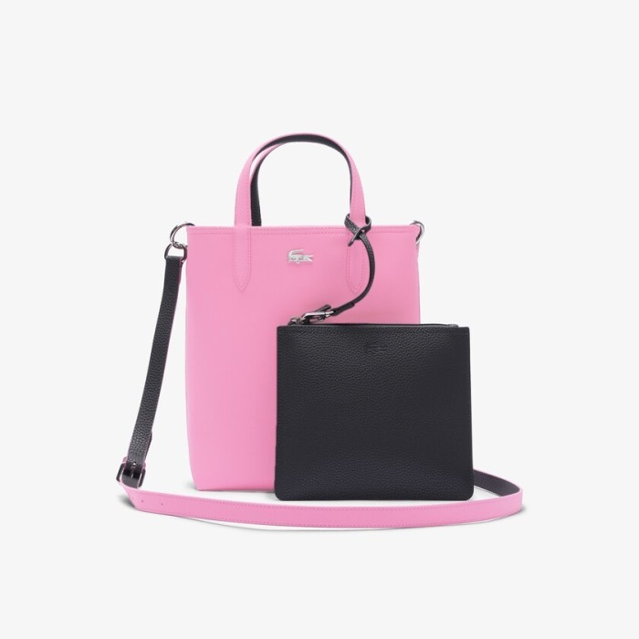 LACOSTE ORIGINAL STORE 100% - Women's Anna Reversible Coated Canvas Tote Bag