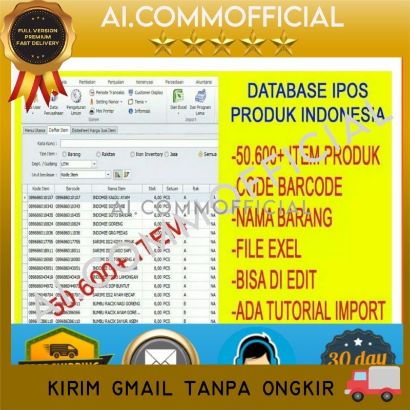 database aplikasi Ipos produk indonesia