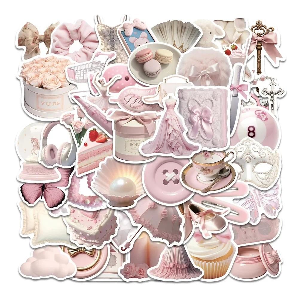 

10/30/60Pcs Pink Bullet Waterproof Graffiti Sticker Aesthetic Decorative Luggage Cup Guitar Laptop Phone Notebook Kids Stickers